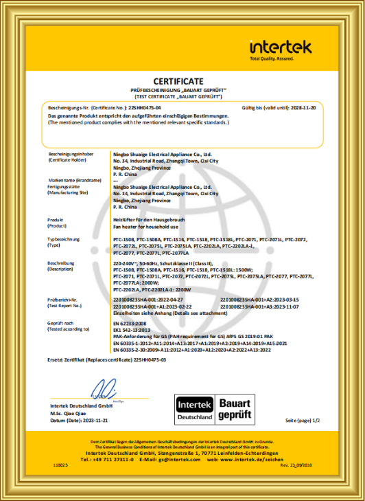 Certification GS